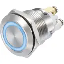Interrupteur à pression TRU COMPONENTS GQ19F-10E/B/12V/S 1273005 48 V/DC 3 A 1 x On/(On) IP65 à rappel 1 pc(s)