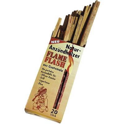 Paquet d'allume-feu naturels 'Flame Flash', 20 pièces. Convient pour cheminées, barbecue et feux de camp. Origine : Guatemala.