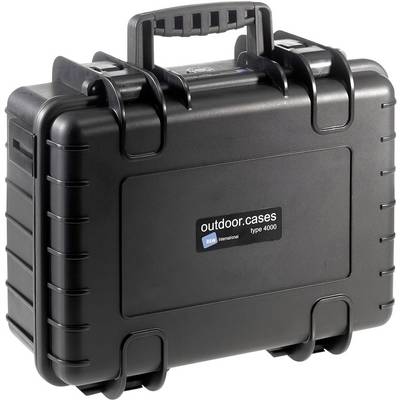 Housse de protection extérieure noire de type 4000 pour appareils normalisés internationaux, robuste avec une poignée de transport sur le dessus.
