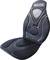 Un coussin d'assise ergonomique noir à surface structurée pour un meilleur confort et un soutien optimal.