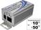 Un prolongateur Ethernet gris portant l'inscription 'Easy UTP', doté de connexions pour TWP et ETH, adapté aux températures de -10°C à +50°C.