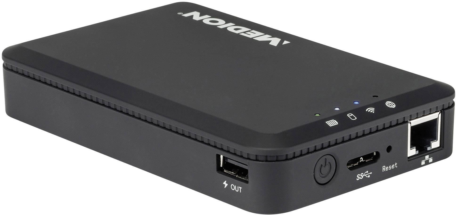 Disque dur WiFi Medion 500 Go noir sur le site Conrad 1278686