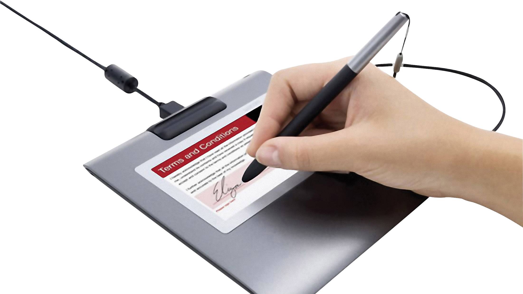 Tablette graphique Signature Set STU530 + sign pro PDF argent Conrad.fr