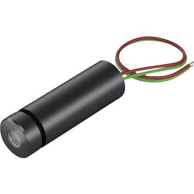 Capteur cylindrique avec deux câbles sortants, un rouge et un vert.