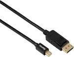 Câble adaptateur Hama, fiche mâle Mini-DisplayPort - fiche mâle DisplayPort, doré, 1,80 m