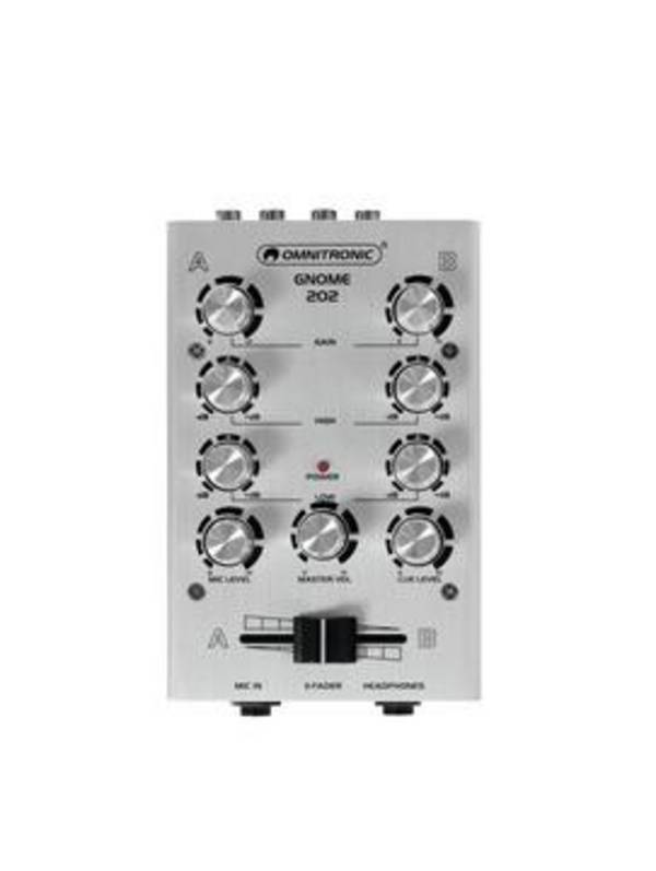 Omnitronic GNOME-202 2 canaux Table de mixage argent
