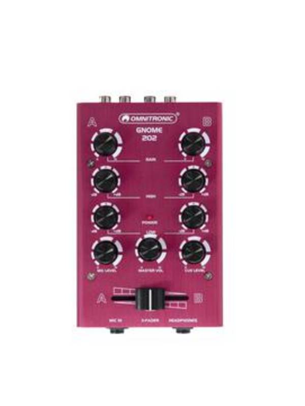 Omnitronic GNOME-202 2 canaux Table de mixage rouge