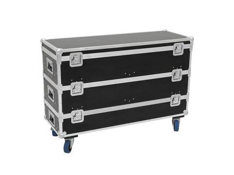 Mallette pour appareils Roadinger Transportcase LED-Leiste avec poignée de transport noir, argent aluminium, bois