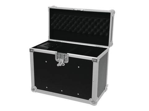 Mallette de vol noire avec cadre en aluminium et couvercle ouvert ; protection pour équipement sensible pendant le transport.
