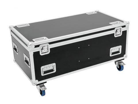 Mallette pour appareils Roadinger Transportcase für Wave avec poignée de transport, avec roulettes noir, argent aluminium, bois