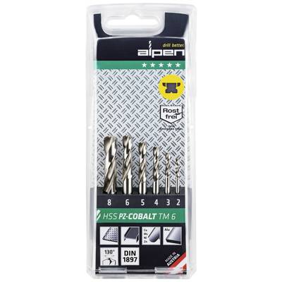Lot de forets en métal de différentes tailles de 2 à 8 mm, HSS PZ-COBALT, inoxydables, pour un perçage précis dans le métaux.