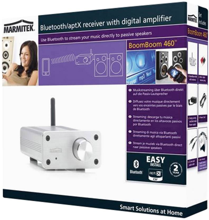 Récepteur de musique Bluetooth® Marmitek BoomBoom 460 Version Bluetooth: 3.0, A2DP 10 m technologie AptX-4
