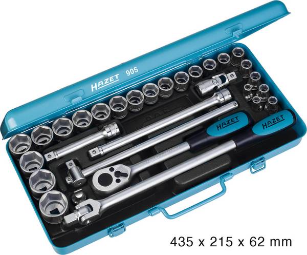 Hazet  Jeu de clés à douille métrique 1/2" (12.5 mm) 30 pièces 905