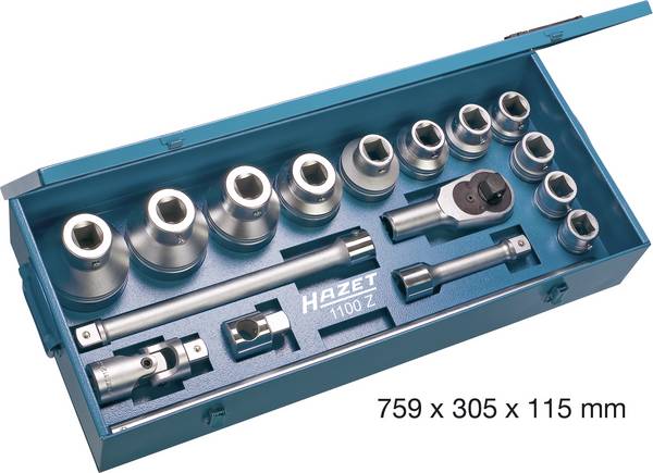 Hazet  Jeu de clés à douille métrique 1" (25 mm) 17 pièces 1100Z