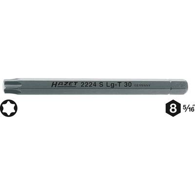 Outil avec embout Torx à six pans, portant l'inscription 'HAZET 2224 S Lg-T 30 GERMANY', en métal, pour vis à tête Torx-8.
