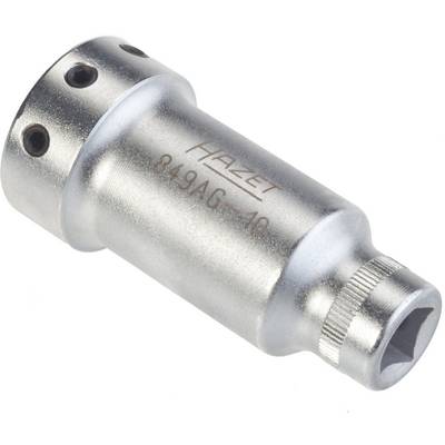 Une douille argentée portant l'inscription 'HAZET 849AG-10', adaptée aux travaux mécaniques précis.
