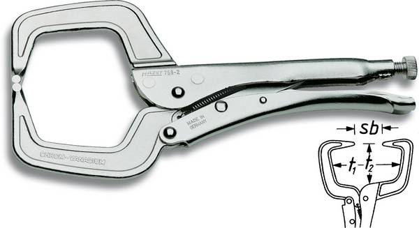 Hazet 758-2 Pince-étau serre-joints  0 - 90 mm 280 mm
