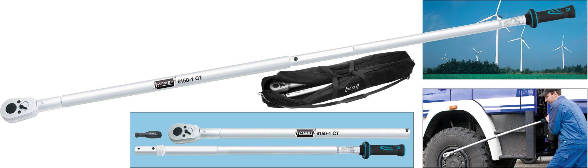 Hazet 6170-1CT 6170-1CT Clé dynamométrique avec cliquet réversible 1" (25 mm) 800 - 2000 Nm