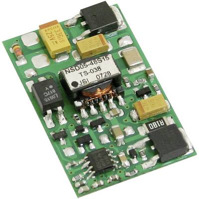 Une carte électronique verte avec divers composants électroniques, comprenant des puces, des résistances et des condensateurs, illustre un design de circuit compact.