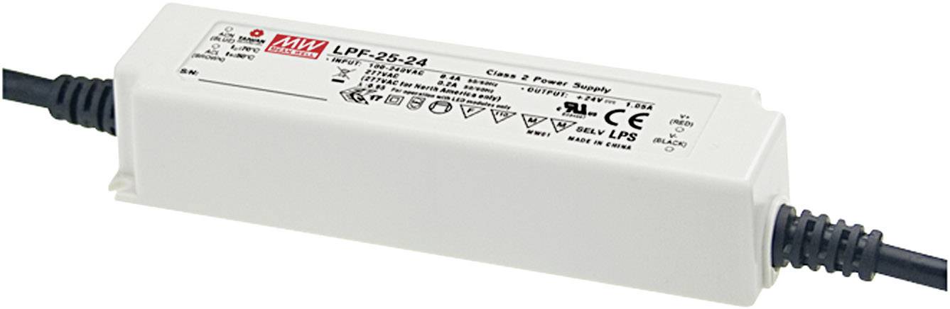 Driver LED MEAN WELL LPF-25-24 40 W Tension fixe/courant constant