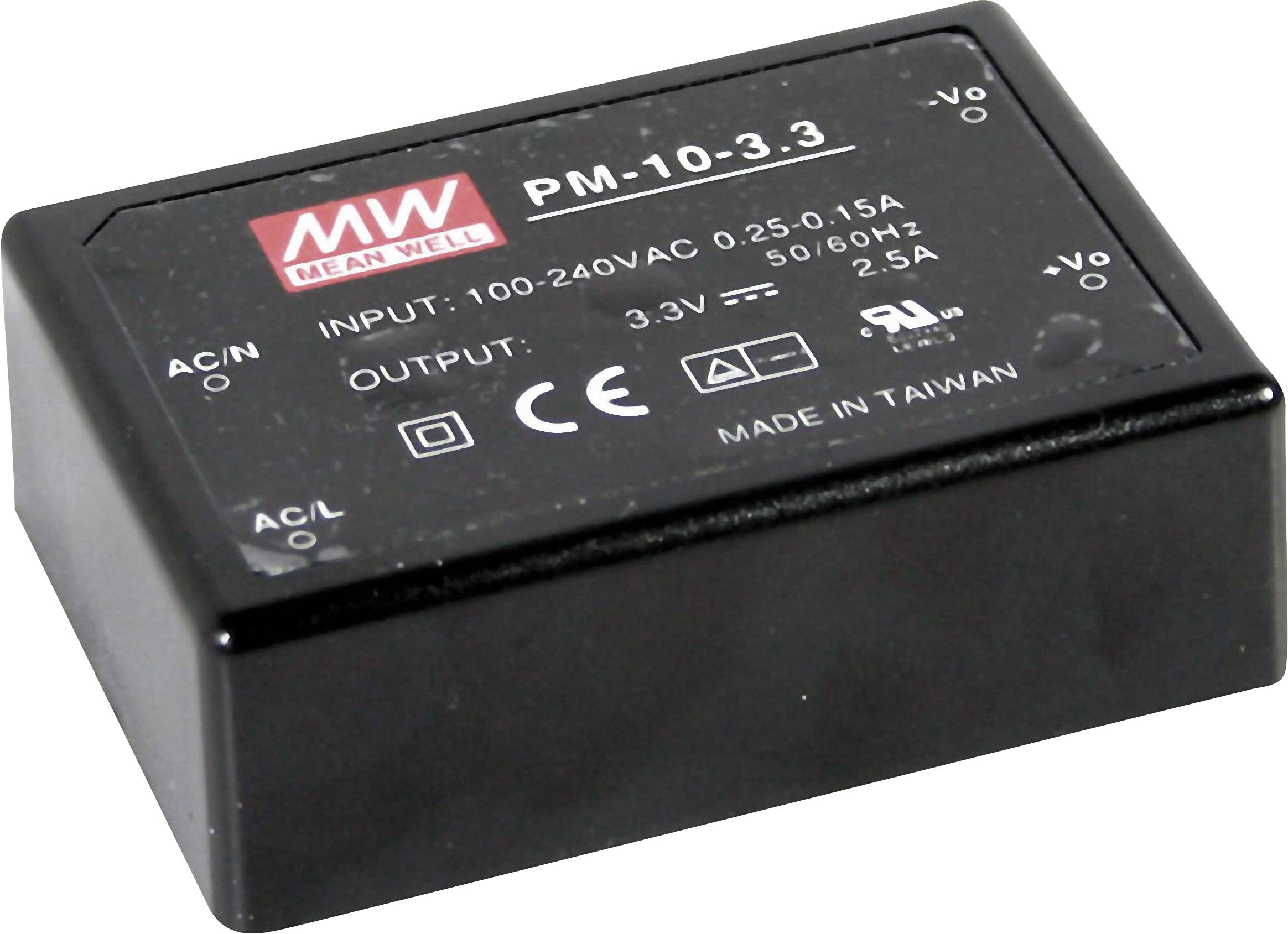Alimentation CA/CC pour circuits imprimés MEAN WELL PM-10-3.3 3.3 V/DC 2.5 A 8 W