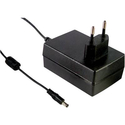 Adaptateur secteur noir avec fiche européenne et câble de connexion, adapté aux appareils électroniques.