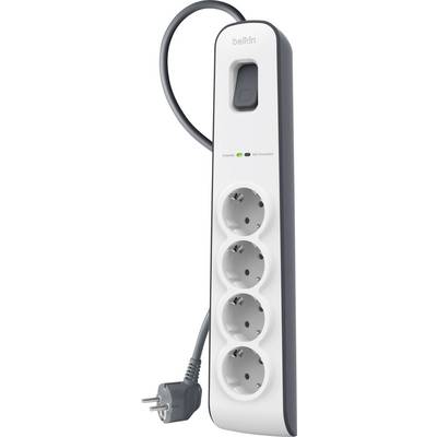 Multiprise avec parafoudre x4 Belkin BSV400VF2M BSV400vf2M blanc, gris-0