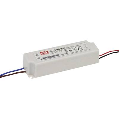 Driver LED Mean Well LPC-20-350  9-48 V/DC 350 mA 