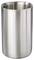 Cylindre métallique, brillant et lisse, aligné verticalement.