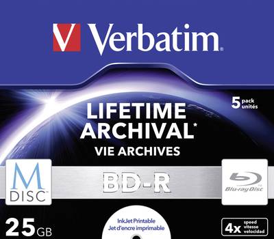 Verbatim M-Disc BD-R 25GB imprimable 4x boîte de 5 pc(s)