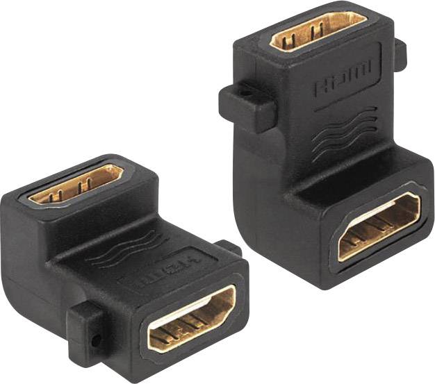Adaptateur HDMI Delock 65510 [1x HDMI femelle - 1x HDMI femelle] 0 mm noir contacts dorés-0