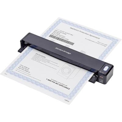 Un scanner numérise deux documents : Un contrat avec des bordures bleues et une spécification comportant une image de produit et un numéro de téléphone.
