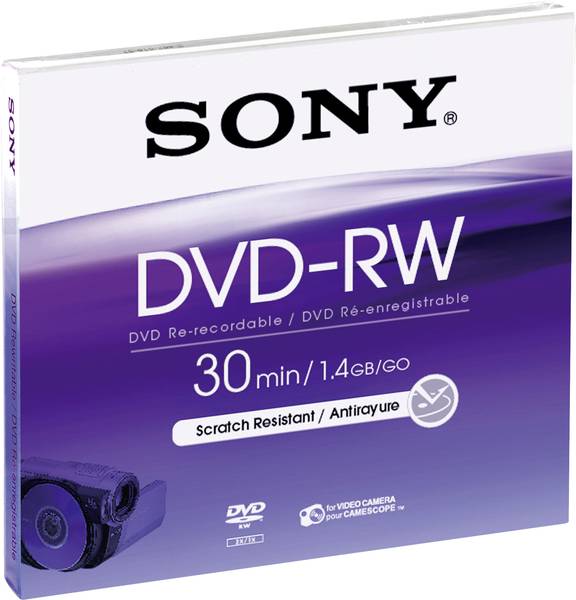 Mini DVDRW 8 cm vierge Sony DMW30AJ 5 pc(s) 1.46 Go 30 min