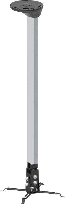 Un pied de support réglable en métal avec base ronde et support trépied pliable. Adapté pour stabiliser des meubles.