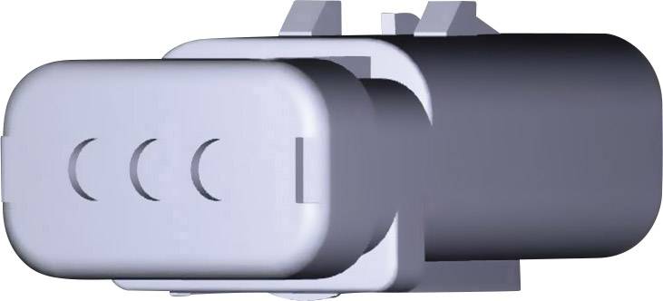 Un composant technique cylindrique avec trois fentes verticales sur la face avant. Pièce possible d'une machine.