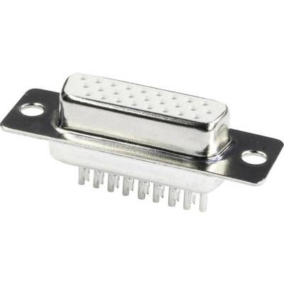 Un connecteur D-Sub argenté à 25 broches, souvent utilisé pour les connexions série dans les réseaux informatiques et les appareils électroniques.