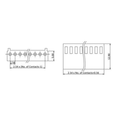 PS 25 - 10G WS: Connecteur droit pour circuit imprimé, blanc, 10 broches  chez reichelt elektronik