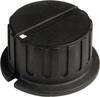 Tête de bouton rotatif SCI PN-38A(6.4mm) avec pointeur noir (Ø x H) 34.8 mm x 18 mm 1 pc(s)