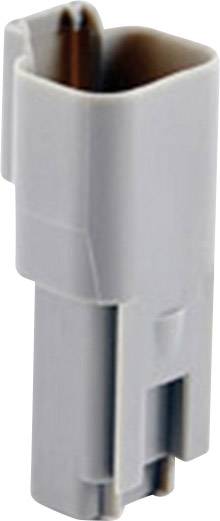 Connecteur électrique gris de forme rectangulaire, adapté aux connexions de câbles dans les appareils électroniques.