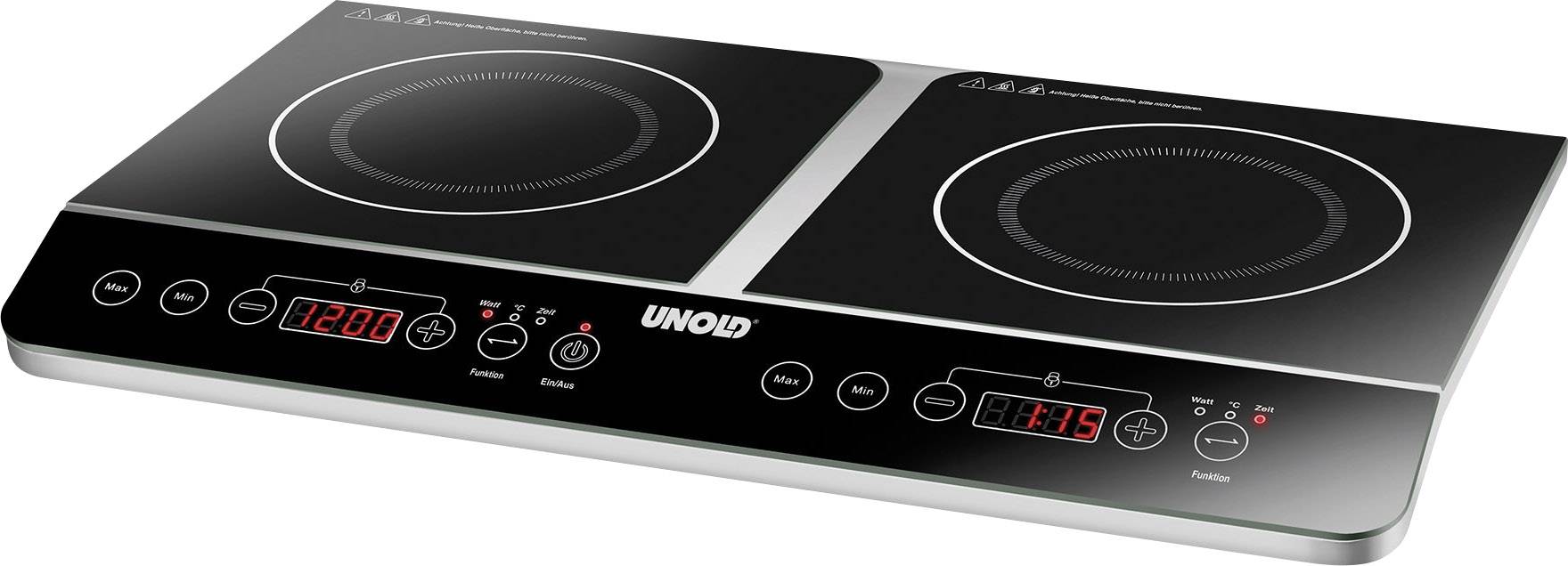 Double plaque à induction Unold Doppel Elegance 2000 W/1500 W W noir