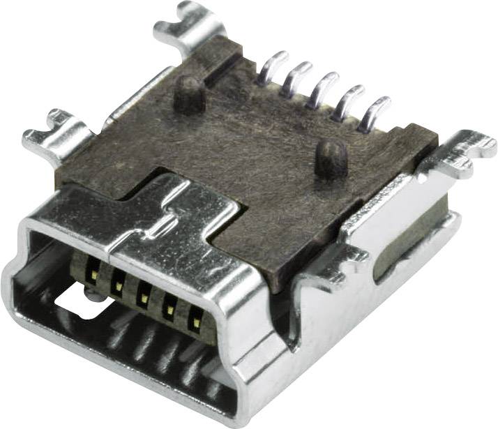 Un connecteur Micro-USB en gros plan, montrant ses broches et sa structure métallique, utilisé pour charger et transférer des données entre des appareils.