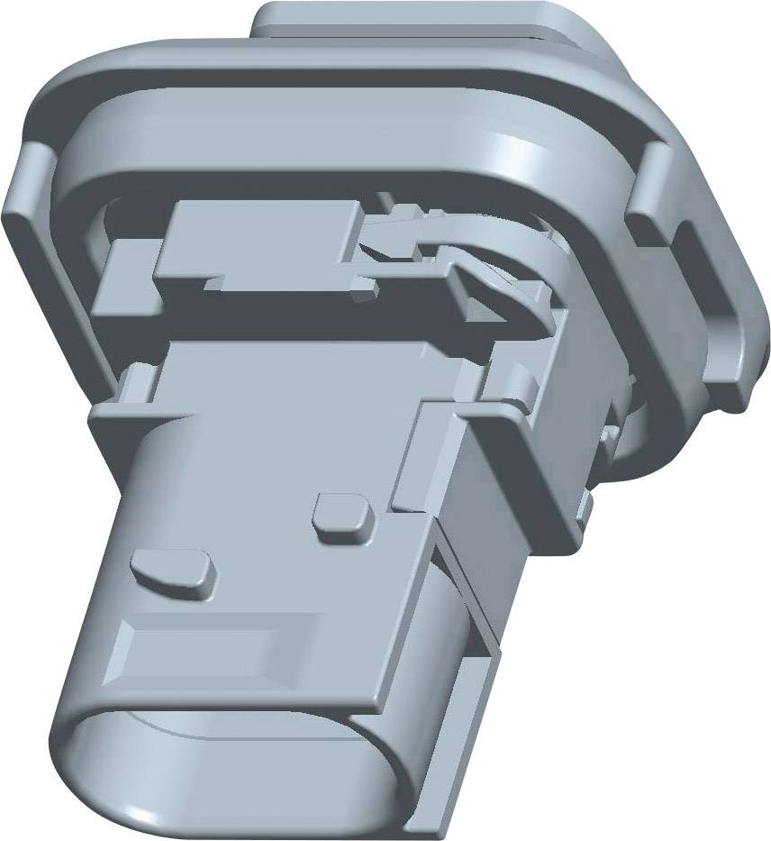 Connecteur d'un appareil électronique, de forme rectangulaire, pourvu de plusieurs points de connexion et d'un support périphérique pour la fixation.