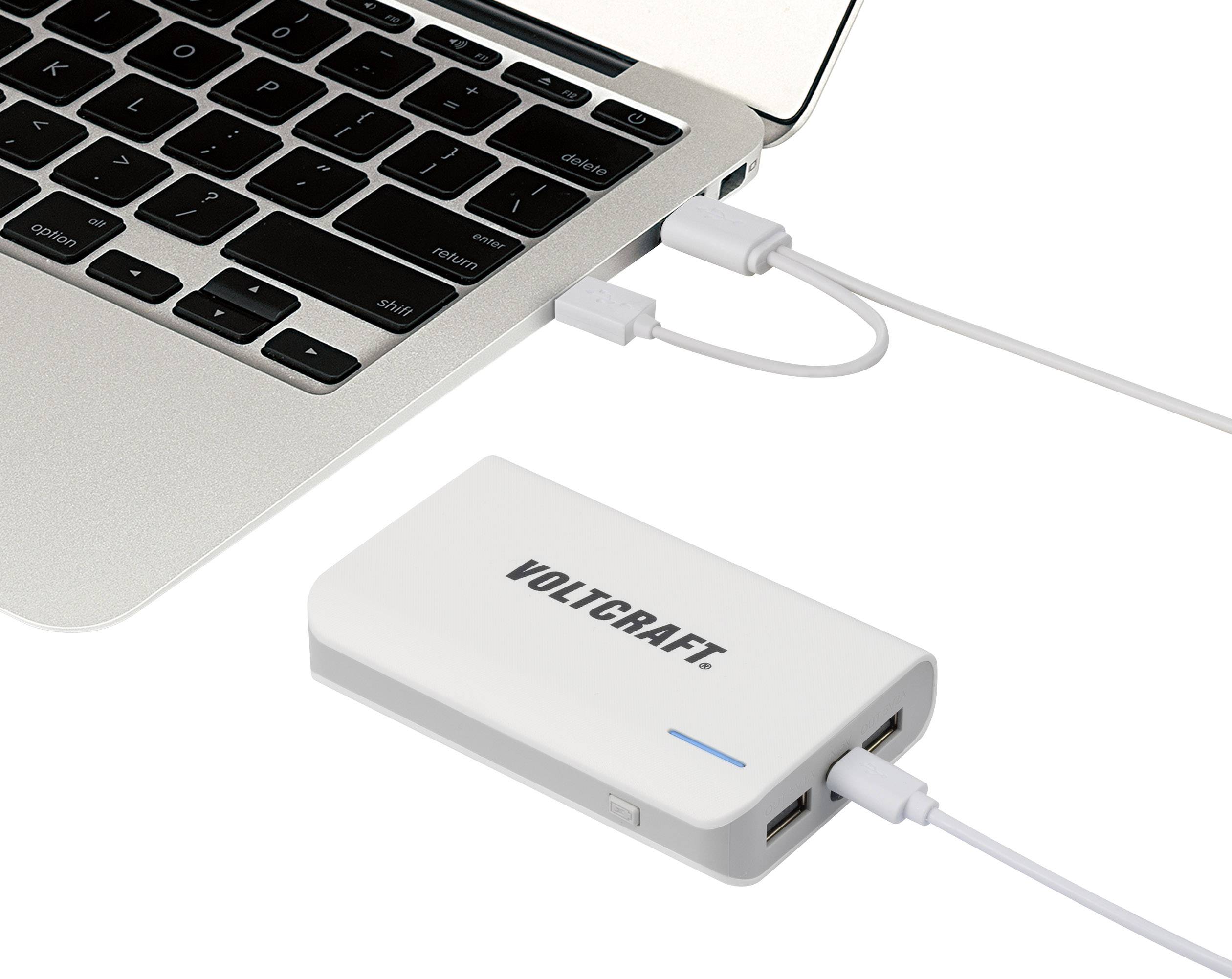 VOLTCRAFT PB-16 Powerbank (batterie supplémentaire) 7800 mAh Li-Ion blanc-2