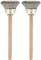 Deux brosses métalliques avec manche en cuivre, utilisées pour nettoyer ou polir des surfaces.