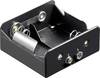 Support de pile 2x LR20 (D) Goobay 11452 raccordement par empreinte pile 9V (L x l x H) 73 x 71 x 31 mm
