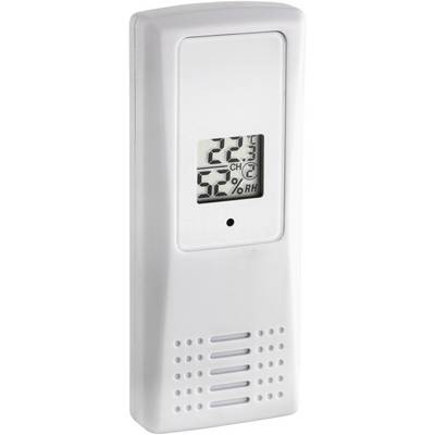 Un hygromètre numérique blanc affiche '22°C' et '52% HR'.