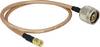 Câble de raccordement pour antenne WiFi Delock 88896 [1x N mâle - 1x SMA mâle] 40.00 cm transparent