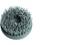 Brosse métallique ronde avec des poils en métal, adaptée au nettoyage de surfaces et à l'élimination de la rouille.