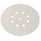 Disque de papier de verre rond avec sept trous uniformément répartis.