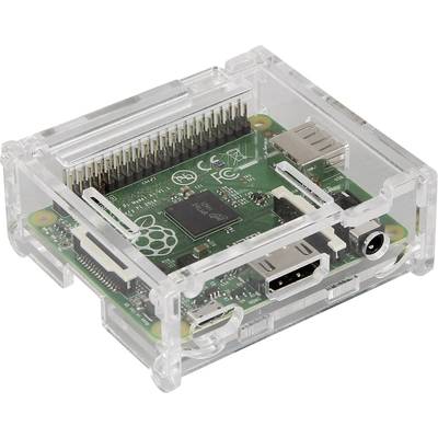 Joy-it RB-Casea+01 Boîtier pour ordinateur monocarte Convient pour (kits de développement): Raspberry Pi  transparent